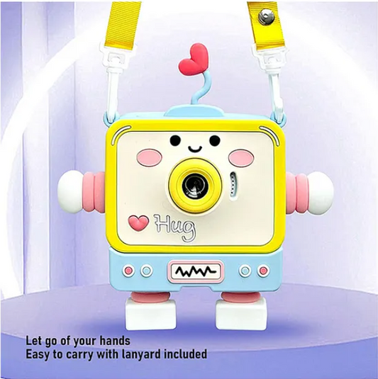 Digital Handy Portable Cute Love Robot Camera Full HD 1080P 2.0 Screen with Inbuilt Games Kids Camera - Multicolor