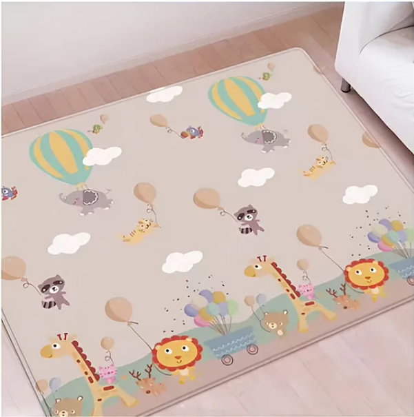 Animal Theme Double Sided Water Proof Extra Large Fordable Foam Baby Play Mat Folding Mat Baby Crawling Mat - (Design May Vary - Multicolor)