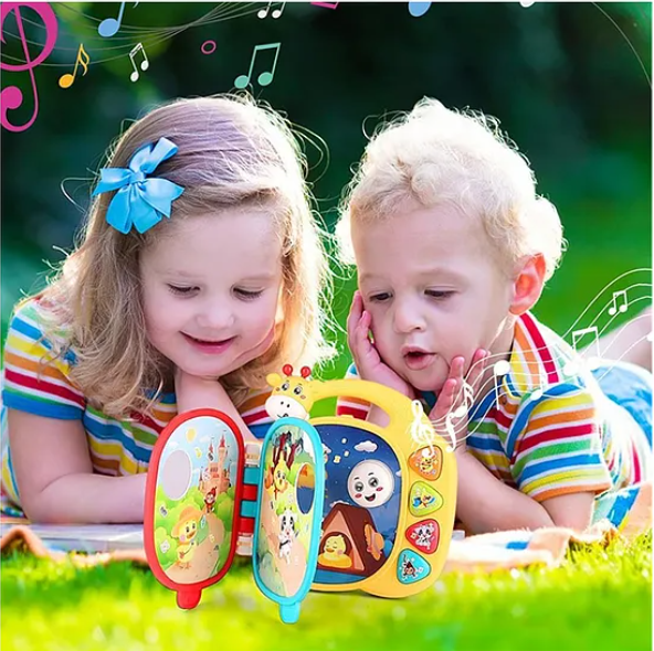 Giraffe Musical Storybook Toys With Lights And Soothing Music Fun Entertainment Kids Toys Educational Giraffe Learning Book Toy - Multicolor