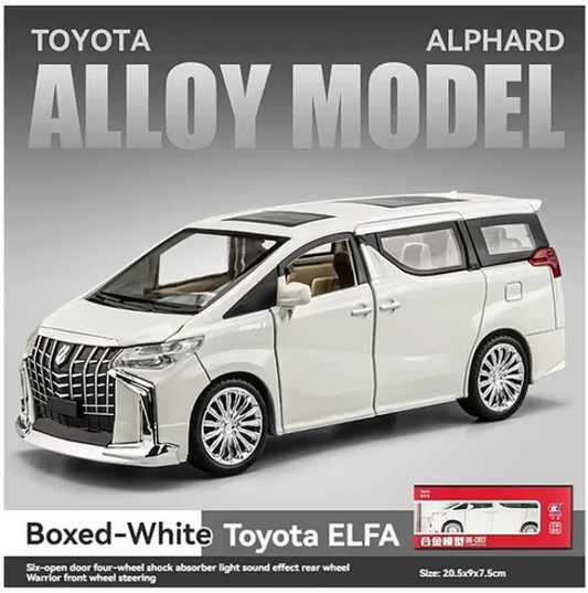 Toyota Alphard SUV Car Toys For Kids Alloy Metal Die-cast Toys With Openable Doors, Lights And Realistic Music (Pack of 1 Color May Vary)
