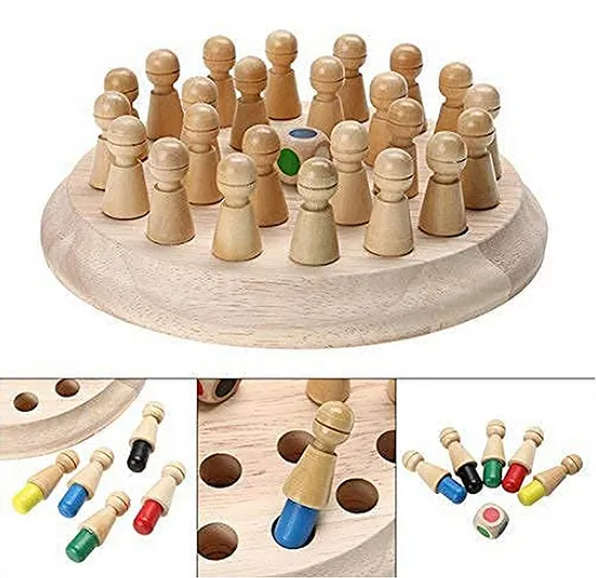 Wooden Brain Teaser With Maze Ball Board Game - Brown