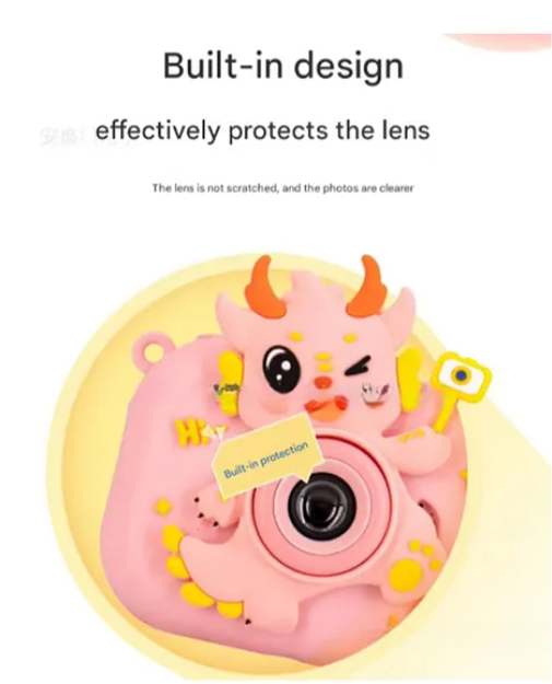 Digital Handy Portable Cute Cartoon Kids Camera Full HD 1080P 2.0 Screen with Inbuilt Games And Tripod Stand (Pack of 1 Color May Vary)