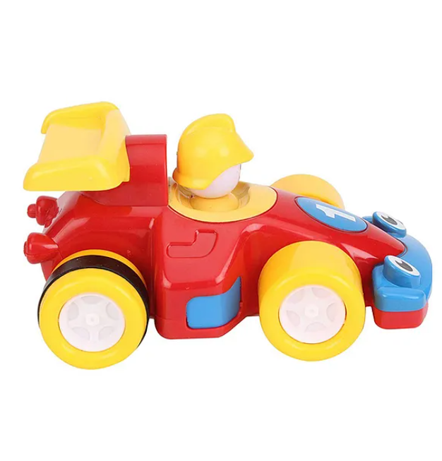 Turbo Twins Drag Racing Unbreakable Formula One Friction Power Car Toy For Kids Pack of 2 Multicolor
