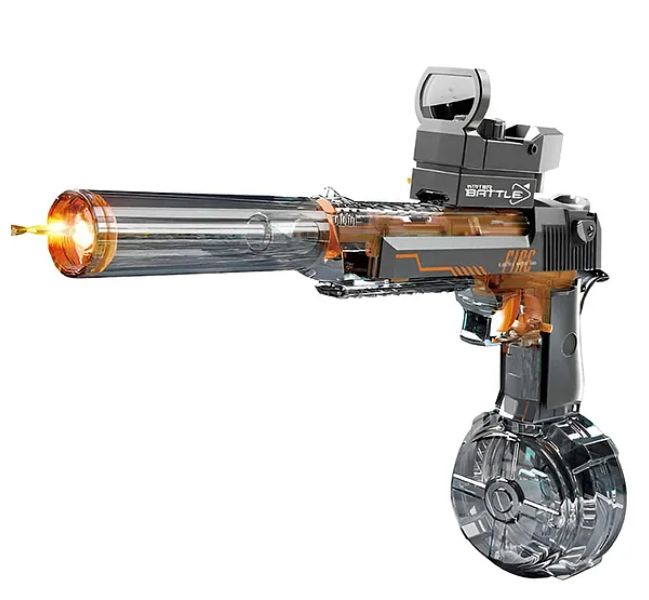 Realistic Water Gun Toys For Kids Electric Desert Eagle Water Gun Toys With LED Lights Repeater Automatic Water Spray Gun High Pressure Water Play Gun Toy - Color May Vary