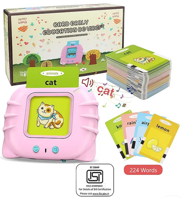 112 colorful Double-Sided Educational Learning Talking Flash Cards Cards 224 Words (Colour May Vary)