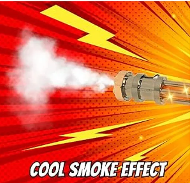 Rocky's Combat Gun Toys For Kids With Smoke Effects, Vibration, Lights & Sound Fun Entertainment Smoke Spray Gun Kids Toys (Pack of 1 Color May Vary)