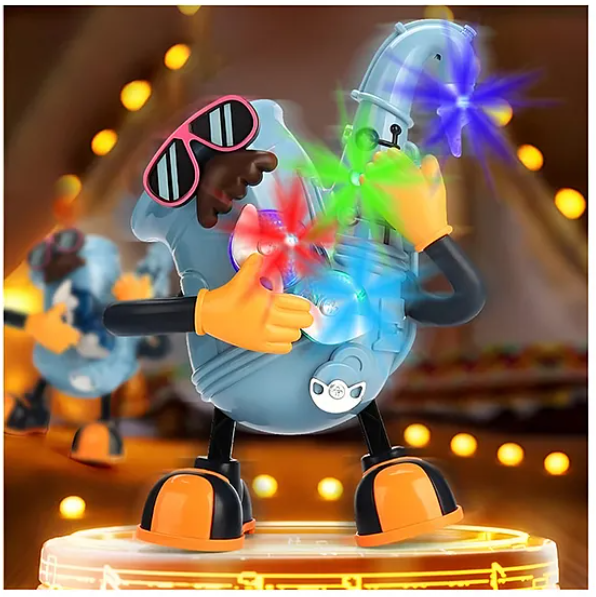 Musical Toy Mr. Rock Musical Cartoon Robot Singing And Dancing Toy With Lights And Music For Kids - Multicolor