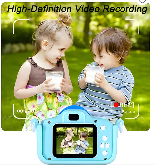 Digital Handy Portable Dinosaur Mini HD Camera For Kids Full HD 1080P 3.0 Screen With Inbuilt Games Children's Definition Camera Photos of Games Buoy Digital Cameras For Kids - Multicolor
