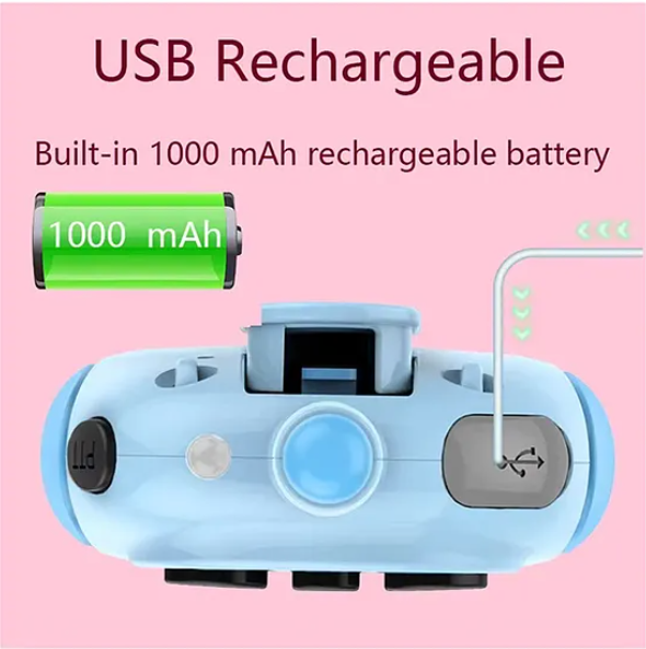 Handheld Two Ways Radio Children Walkie Talkie Rechargeable Long Range Built-in Flashlight Toy, Kids Walkie Talkie Color May Vary