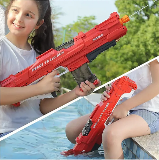 Chargeable Electric Water Gun Toy with High-Pressure Continuous Shooting 450 ml capacity Automatic water filling| Holi water Gun- Color May Vary