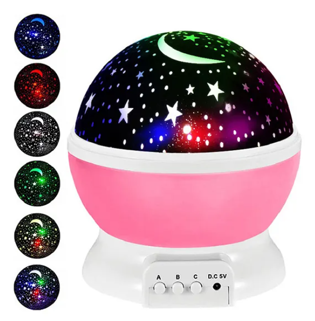 Star Master Rotating 360 Degree Moon Night Light Lamp Projector - Colour May Vary