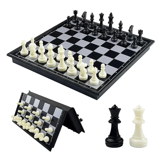 Magnetic Toys For Kids Magnetic Chess Toys For Kids Educational Kids Toys Travel Chess Set With Folding Chess Board Game For Kids And Adults High Quality Foldable Chess Game Multicolor