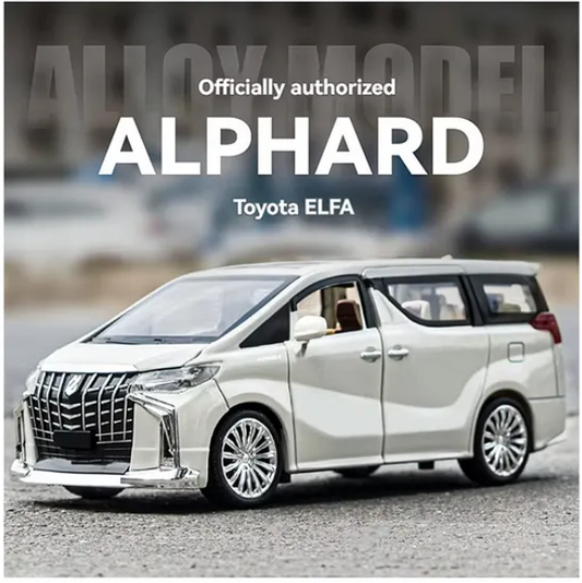 Toyota Alphard SUV Car Toys For Kids Alloy Metal Die-cast Toys With Openable Doors, Lights And Realistic Music (Pack of 1 Color May Vary)