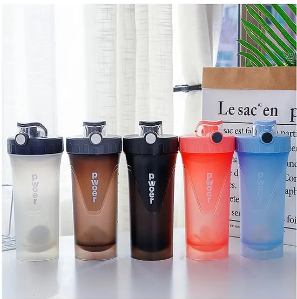 Anti Leak Spill Proof Sports Shaker Sipper Bottle with Blender Ball 700 ml (Color May Vary)
