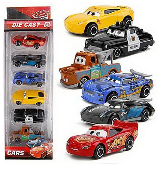 Free Wheel Diecast Metal Toy Car Set Multicolor Mini Vehicles for Kids High speed Die cast metal cars Speed Racing Car Set-6 pcs