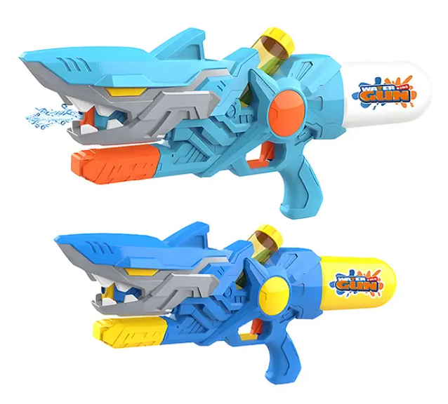 Water Gun Toys For Kids Shark Water Gun Toy 570ml High Capacity Water Fighting Toy For Outdoors Swimming Holi Toys Kids Summer Plastic Big Shooting Shark High Power Animal Shape Water Gun Toy (Pack of 1 Color May Vary)
