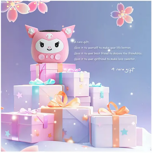 Yamama Kuromi Mini Bluetooth Speaker Cute & Portable Wireless Speaker with Powerful Sound | Kuromi Design, Compact & Travel-Friendly for Kids, Teens, and Adults- (Pack of 1 Color May Vary)