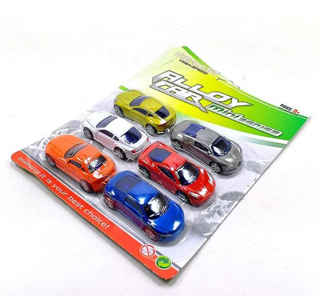 Die Cast Unbreakable Mini Alloy Metal Car Mini Series Pull Back Action Car Set of 6 Cars for Kids Pull Back Sport Car Set (Pack of 6) Color May Vary