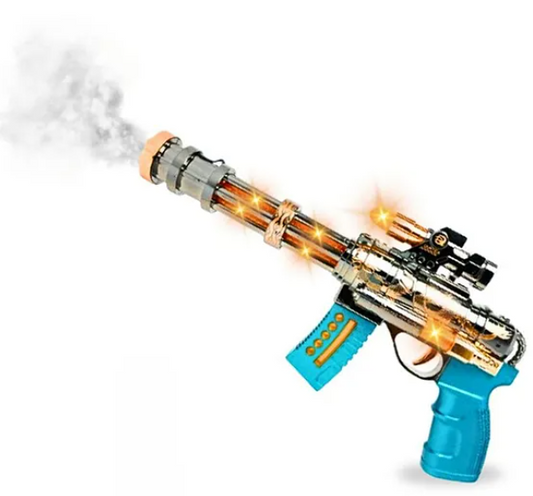 Rocky's Combat Gun Toys For Kids With Smoke Effects, Vibration, Lights & Sound Fun Entertainment Smoke Spray Gun Kids Toys (Pack of 1 Color May Vary)