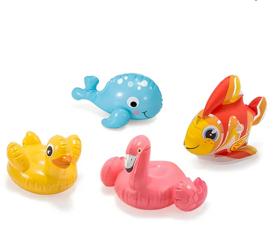 Inflatable Tropical Fish Duck Flamingo Whale Water Toys Baby Pool Toys Intex Swimming Pool Toys For Babies Kids Intex Pool Toys (Pack of 1 - Design And Color May Vary)