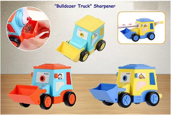 Bulldozer Shaped Table Sharpener with Moving Wheels