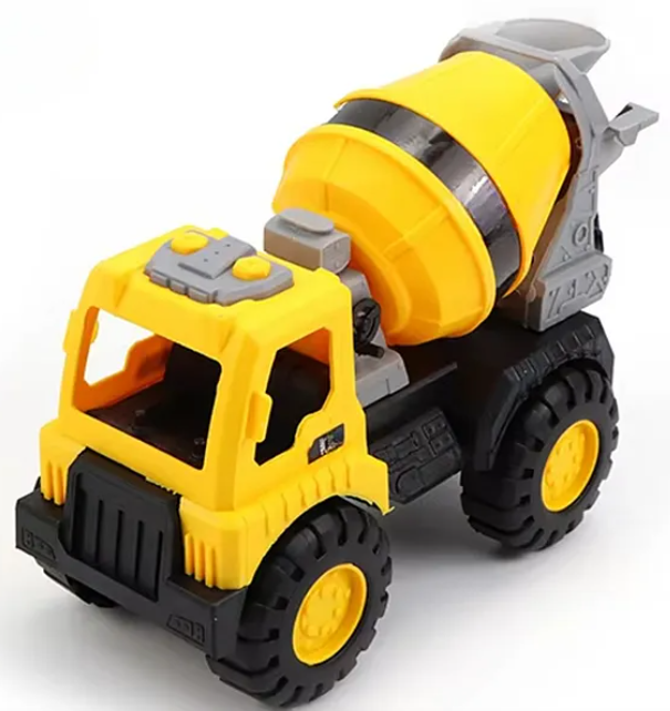 Friction Powered Construction Cement Mixer Truck Super Builder Truck Vehicle Car Toys For Kids - Multicolor