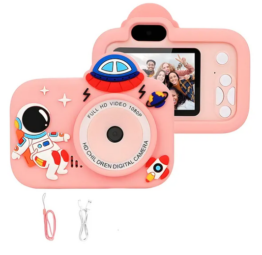 Space Ultimate Digital Camera Digital Handy Portable Camera Full HD 1080P 2.0 Screen With Inbuilt Games - Pink