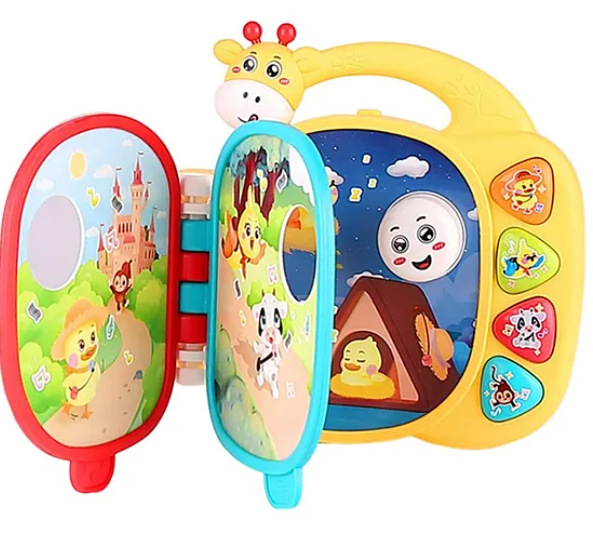 Giraffe Musical Storybook Toys With Lights And Soothing Music Fun Entertainment Kids Toys Educational Giraffe Learning Book Toy - Multicolor