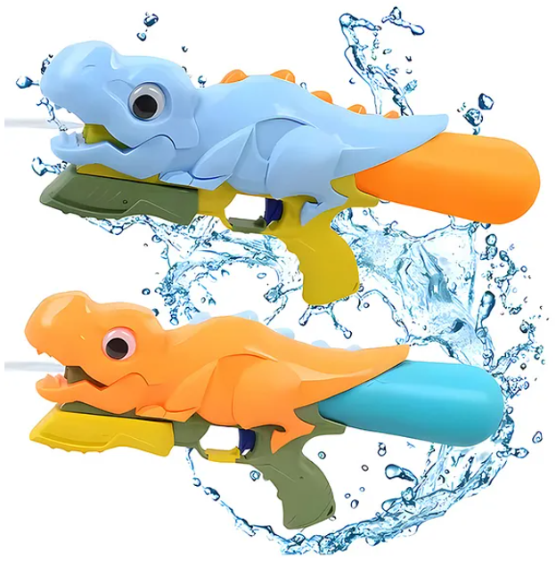 Water Gun Toys For Kids Dinosaur Water Gun Toy Long Range Squirt Guns High Capacity Water Fighting Toy For Outdoors Swimming Holi Toys Summer Kids Toys Holi Pichkari Gun Toys (Pack of 1 Color May Vary)