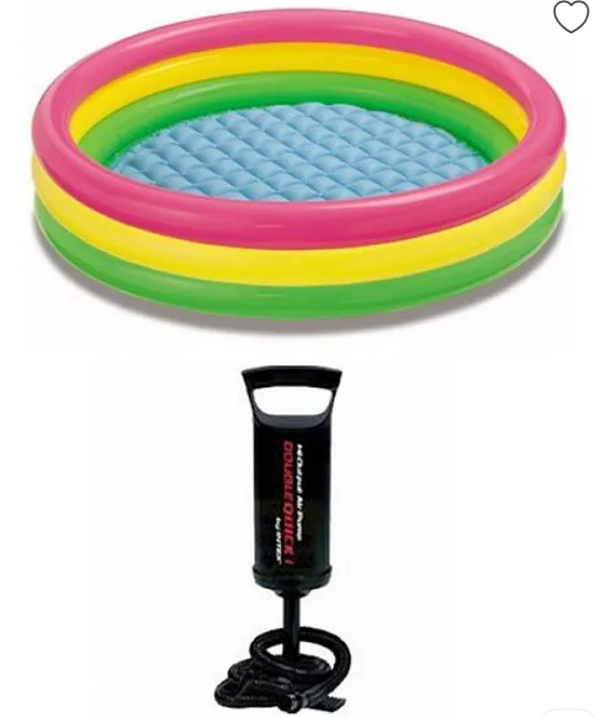 Swimming Pool 5 Feet With Hand Pump - Multi Colour