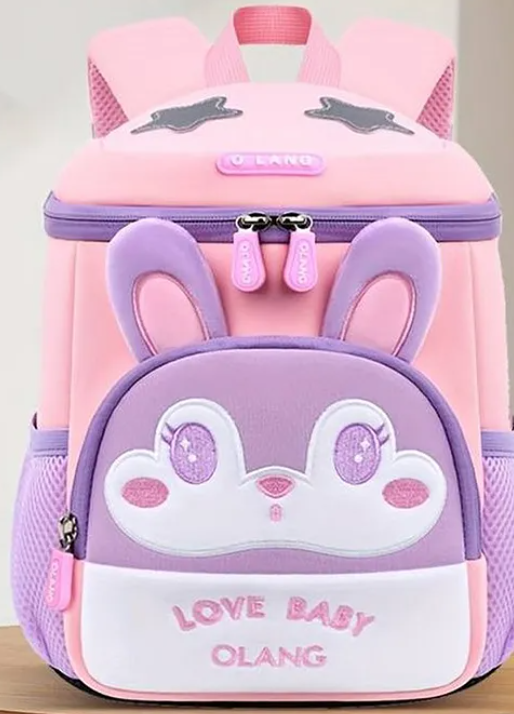 Tutu Love Bunny Cute Luxury Bucket Backpack Waterproof Lightweight Spine Protection Backpack With Reflective Design Premium Design Bag For Pre School Kindergartens Picnic And Holidays Multicolor