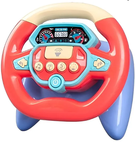 Musical Toys For Kids Multifunctional Steering Wheel Toys With Lights And Music Baby Turn And Learn Driver With Mini Steering Wheel Toys Early Learning Educational Kids Toys Driving Simulation Toy - (Pack of 1 - Color May Vary)
