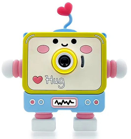 Digital Handy Portable Cute Love Robot Camera Full HD 1080P 2.0 Screen with Inbuilt Games Kids Camera - Multicolor