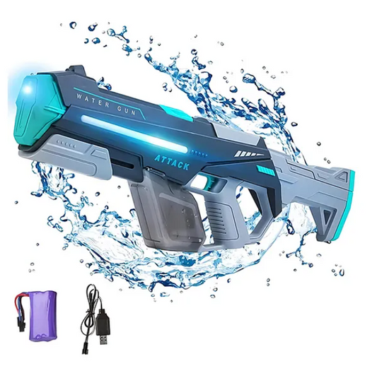 Electric water gun toy black technology repeater automatic water spray high pressure water play gun toy Electric Continuous Emission Toy summer vacation toys kids toys Summer - Multicolor
