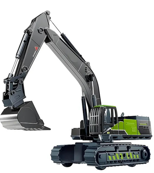 Friction Powered 360 Degree Rotating Crane Alloy Excavator Bulldozer Toys For Kids Construction Engineering Vehicle Model Kids Toys - Multicolor