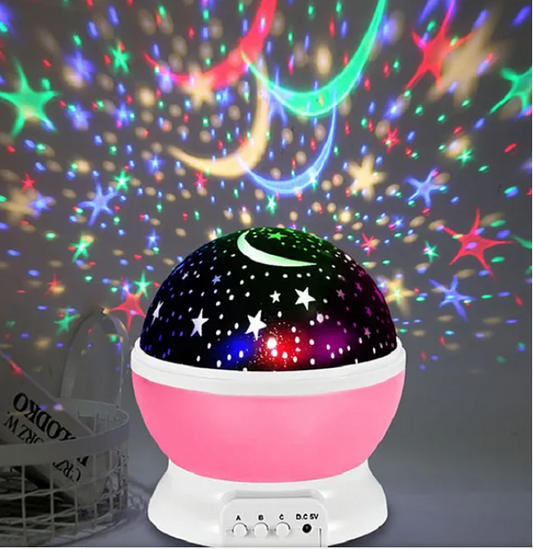 Star Master Rotating 360 Degree Moon Night Light Lamp Projector - Colour May Vary