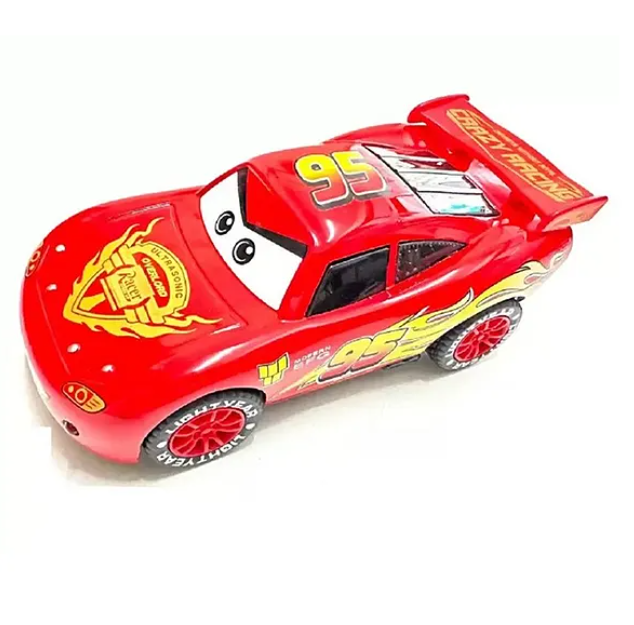 Amazing Mc-Queen Car Pull Back Toys For Kids with Lights And Sounds Die-Cast Racing Metal Cars Toys High Speed And Unbreakable Toy - Multicolor