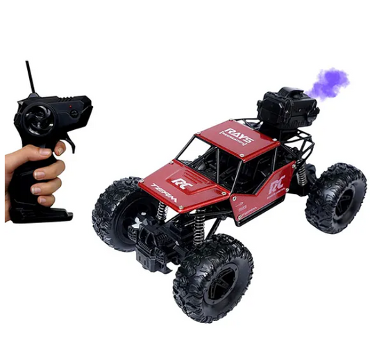 Smoke Car Remote Control Rock Crawler Mist Smoke Spray Function Car High Speed 1:18 RC Car Toys For Kids 2WD Off Road Vehicle Toy Car Monster Truck Rock Climbing Car Toy For Kids - Red