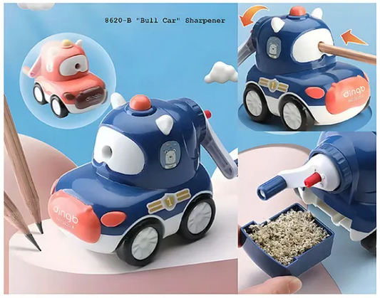 Sharpener For Kids Bull Car Shaped Pencil Sharpener Heavy-duty Manual Portable Sharpener For Kids Adults Boys And Girls Color May Vary