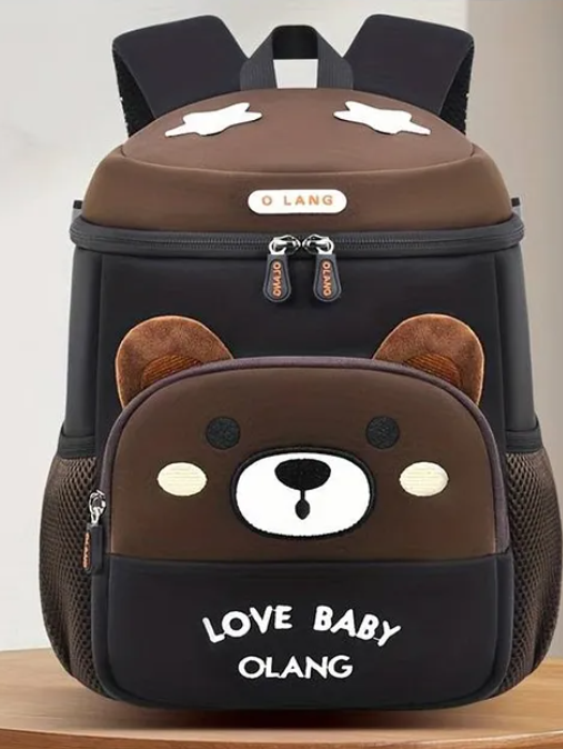 Bubu Bear Cute Luxury Bucket Backpack For Kids And Toddlers Warterproof Lightweight Spine Protection Backpack With Reflective Design For Kids Premium Design Bag For Kids Best For Pre School Kindergartens Picnic And Holidays - Height 9 Inches