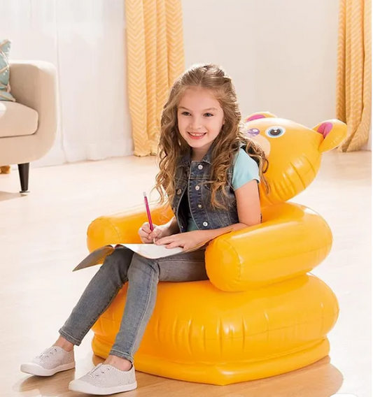 Inflatable Happy Animal Chair (Colour & Print May Vary)