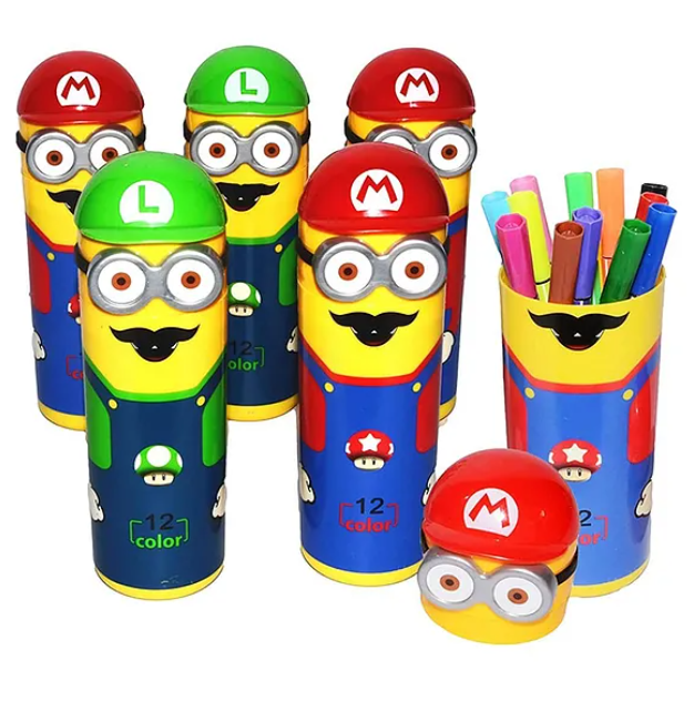 Minions Character Theme Sketch Pens Box With 12 Pens Each Superfine Nib Sketch Pens For Kids Color And Design May Vary
