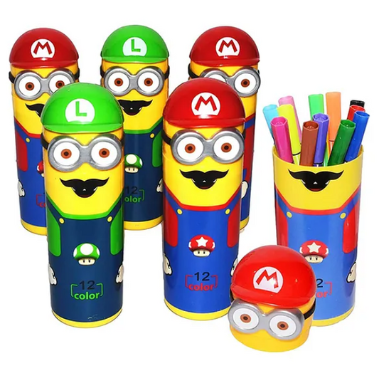 Minions Character Theme Sketch Pens Box With 12 Pens Each Superfine Nib Sketch Pens For Kids Color And Design May Vary