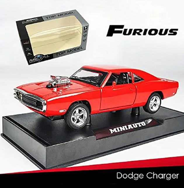 32 The Fast and The Furious Diecast Alloy Metal Dodge Charger model Classic Cars Toys - Blue/White/Black