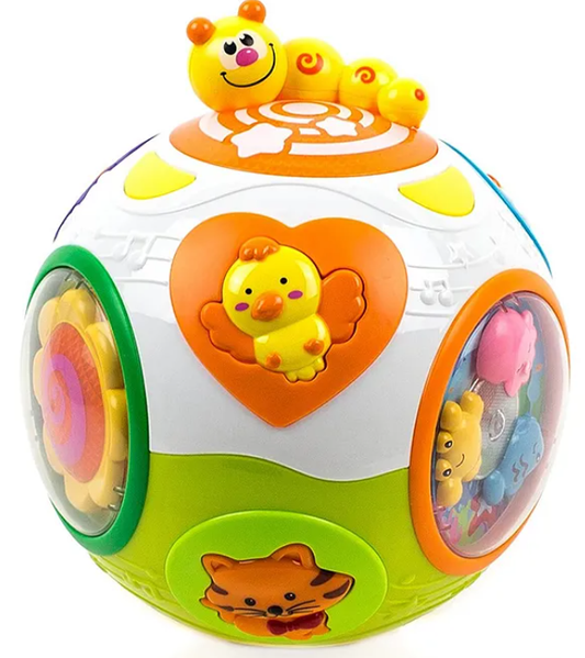 Catch-Me Activity Ball Toy With Lights And Music Early Educational Learning Toy For Kids And Babies - Multicolor