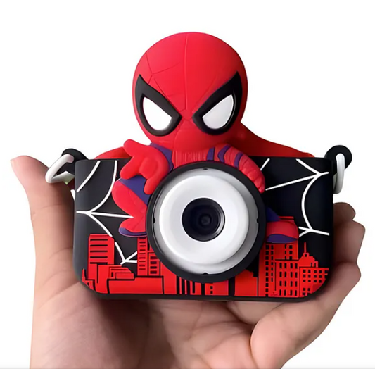 Digital Handy Portable Spiderman Camera Full HD 1080P 3.0 Screen with Inbuilt Games Children's Definition Camera Photos of Games Buoy Digital Cameras - Multicolor