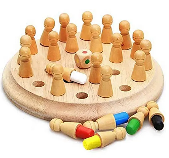 Wooden Brain Teaser With Maze Ball Board Game - Brown