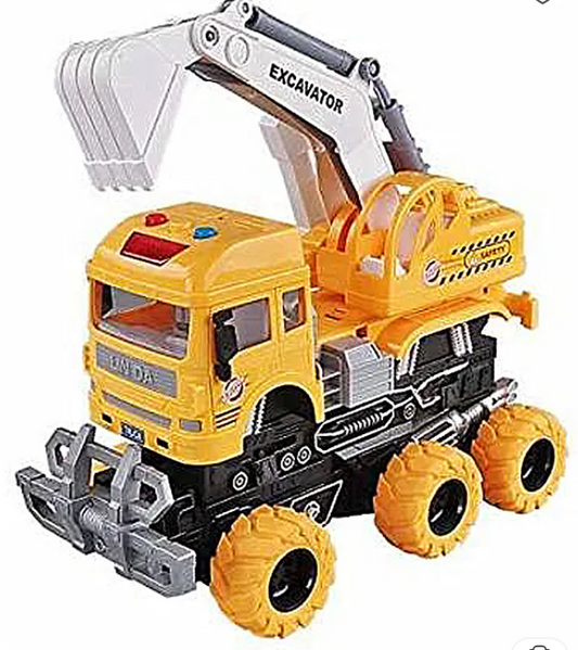 Friction Excavator Truck Toy - Yellow