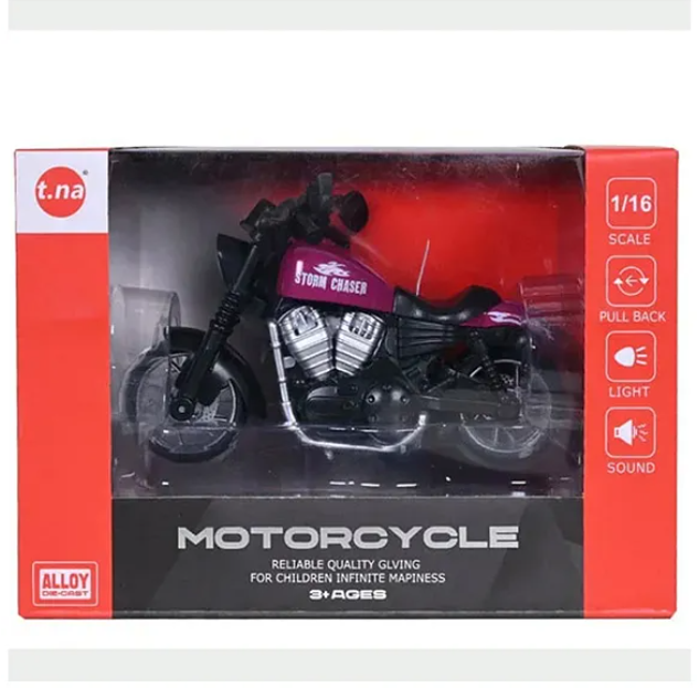1/16 Scale Alloy Die-cast Pull Back Powered Motorcycle Bike