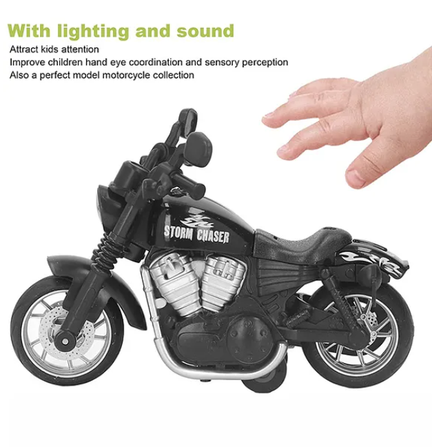1/16 Scale Alloy Die-cast Pull Back Powered Motorcycle Bike